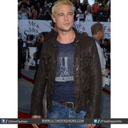 Brad Pitt Brown Leather Jacket