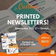 Custom printed newsletters